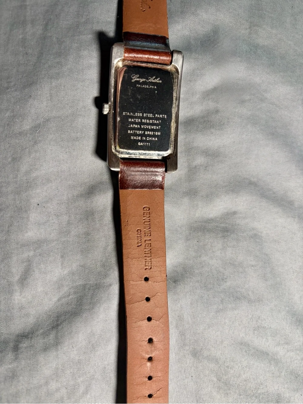 Vintage Y2K Era George Arthur Quartz Watch Leather Band